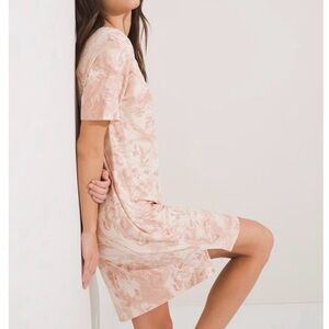 soma cool nights modern sleepshirt marble pink blush